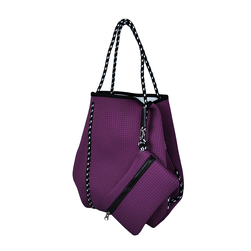 Purple tote bag for lady